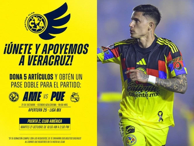América dará boletos por ayuda a damnificados de Veracruz