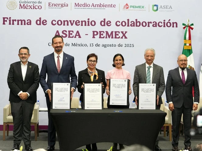 ASEA y Pemex firman convenio para control de emisiones y vigilancia ambiental