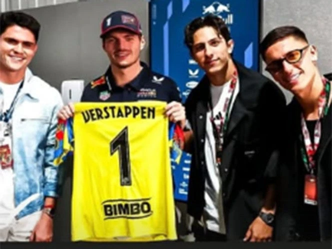 Verstappen luce la playera del América