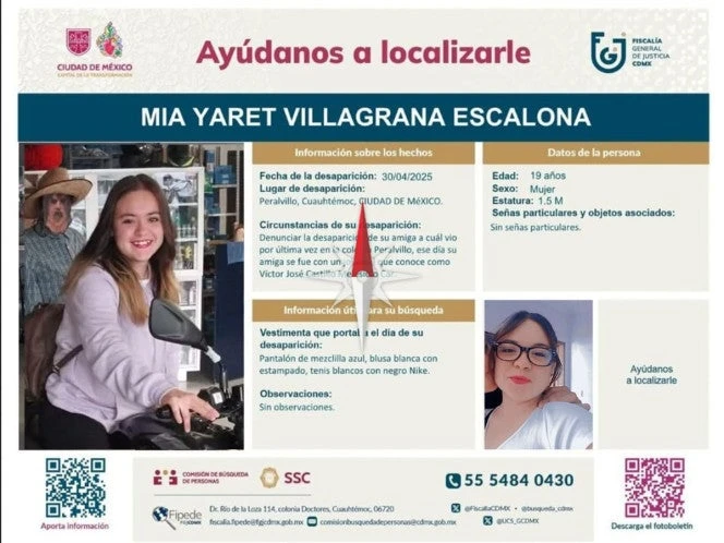 Mía Yaret desapareció en Peralvillo tras cita con hombre conocido en redes