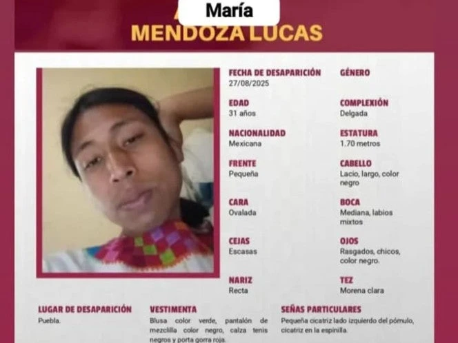 Ayúdanos a encontrar a la activista María Mendoza, fue vista por última vez en Puebla