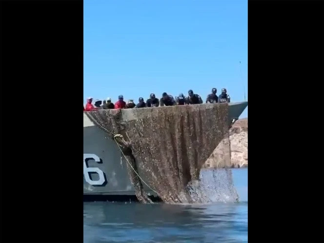 Retiran red fantasma de 100 metros en Espíritu Santo, Baja California Sur
