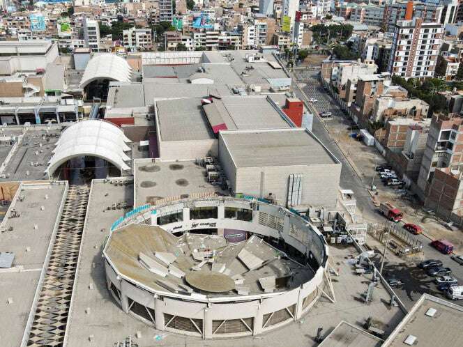 Suman 6 muertos por derrumbe de una plaza comercial en Perú