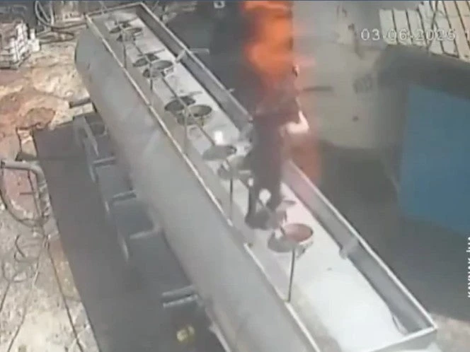 Trabajador gravemente herido al encender cigarro sobre un tanque cisterna