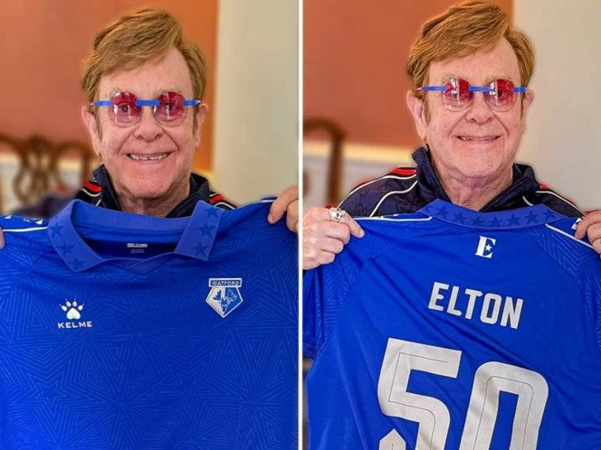Elton John diseña playera especial del Watford, equipo que salvó de la quiebra