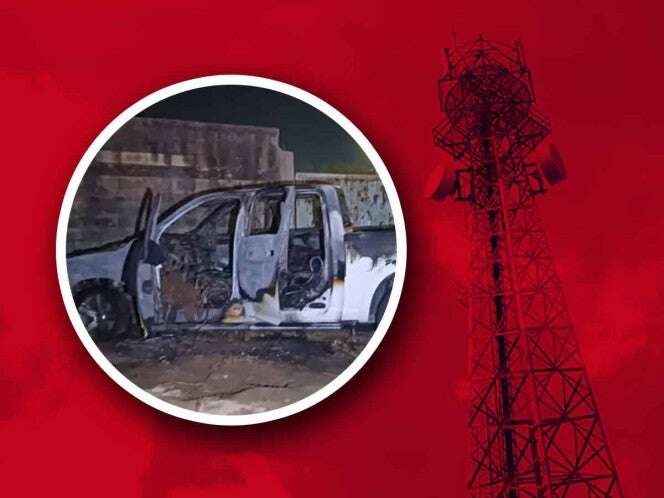 Hombre incendia camioneta y escala torre de telefonía en Torreón