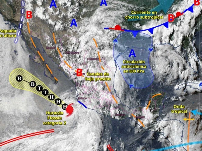 Clima en México este 2 de julio de 2025: 'Flossie' provocará lluvias fuertes