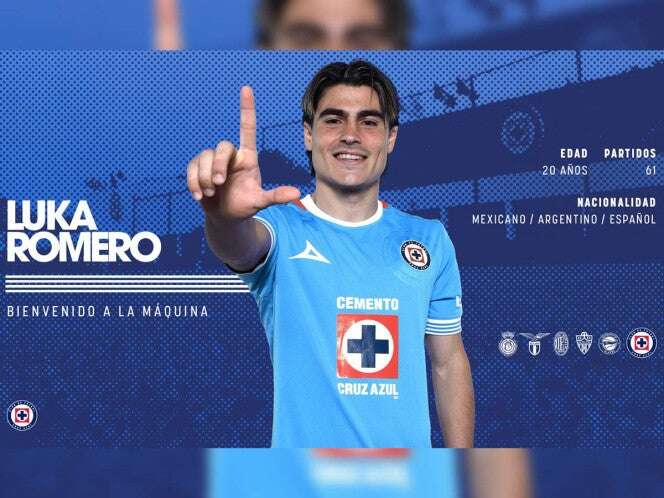 Cruz Azul presenta a Luka Romero como su nuevo refuerzo