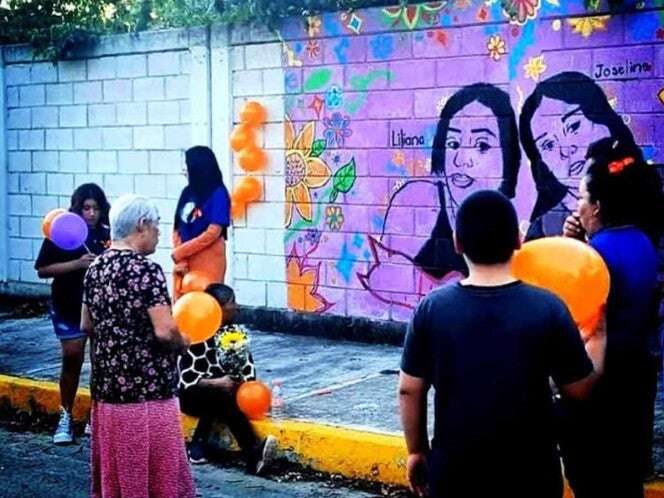 Pintan mural en instalaciones judiciales para pedir por dos mujeres desaparecidas en Querétaro