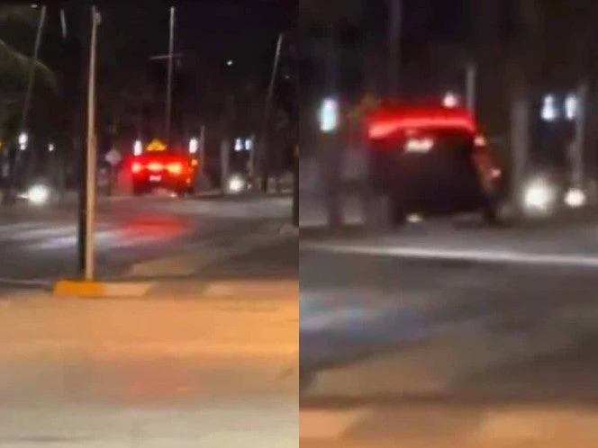 Automovilista se pone ‘rápido y furioso’ y sale volando en un tope en Cancún | VIDEO