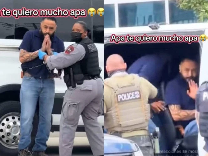 “Te quiero mucho, Apa”: Llorando hija se despide de su papá arrestado por el ICE. VIDEO