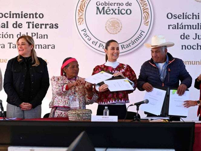 Sheinbaum restituye tierras a pueblos originarios de la Sierra Tarahumara en Chihuahua