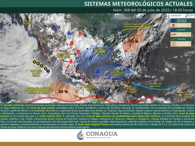 ‘Flossie’ se disipa por completo, pero ya viene ‘Gil’ en el Océano Pacífico