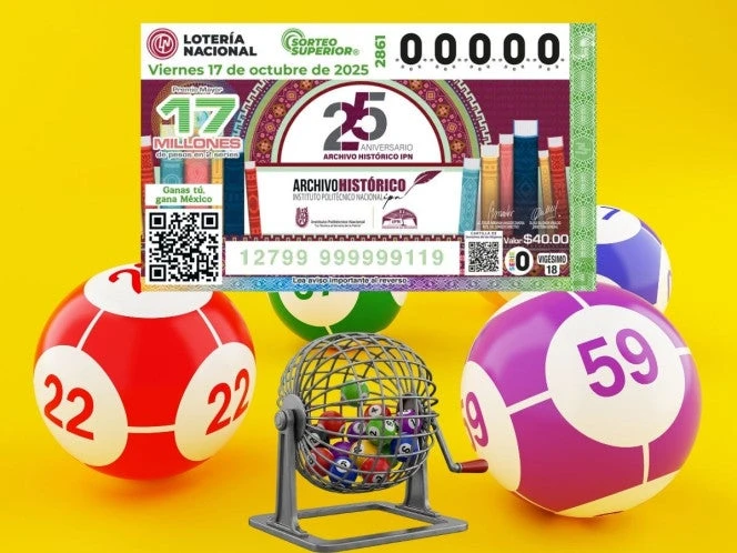 Lotería Nacional: Resultados del Sorteo Superior 2861 del 17 de octubre de 2025