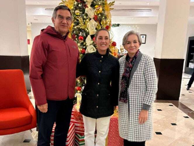 Recibe gobernador de Tamaulipas a Claudia Sheinbaum