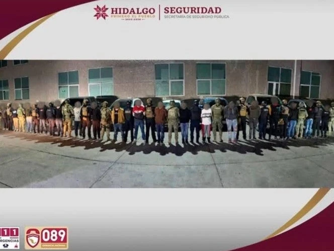 Caen 23 presuntos delincuentes durante operativo en Hidalgo