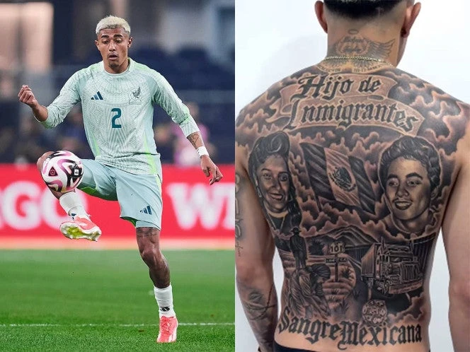 Julián Araujo, orgulloso de su tatuaje: ‘hijo de inmigrantes’