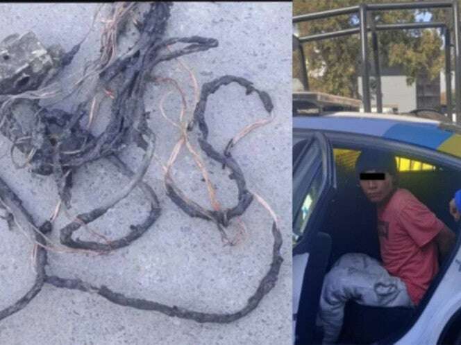 Migrante provoca conato de incendio por quemar cables en un puente peatonal