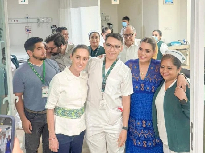 Sheinbaum y Evelyn Salgado visitan el nuevo Hospital General de Tlapa