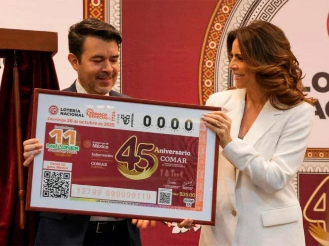 Segob y Loteria Nacional presentan billete representativo de la COMAR 