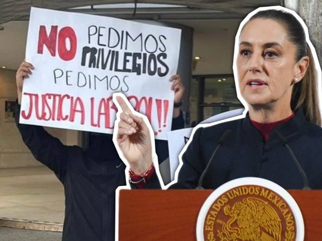 Trabajadores del SAT hacen paro de brazos caídos; “son atendidos”, dice Sheinbaum