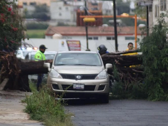 Fuerte lluvia y granizo dejan afectaciones en Tlaxcala