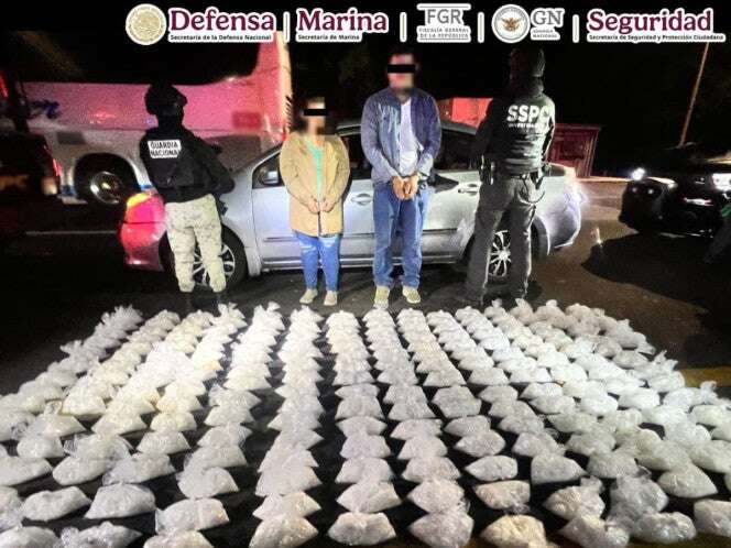 García Harfuch confirma detenidos con más de 100 kilos de metanfetamina en Mazatlán 