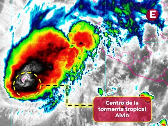 Tormenta 'Alvin' provocará lluvias en 6 estados; ésta es su trayectoria