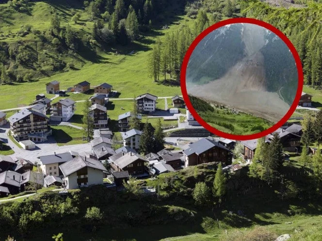Pueblo suizo queda sepultado por deslave de glaciar. VIDEO      