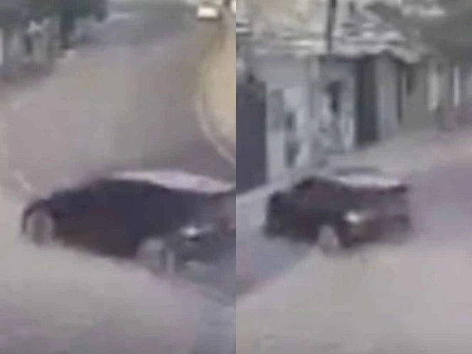 Gana un auto en una rifa y lo estrella contra el portón de una casa horas después en Querétaro | VIDEO