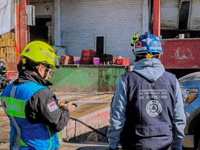 Muere un hombre durante incendio en central de abastos de Querétaro