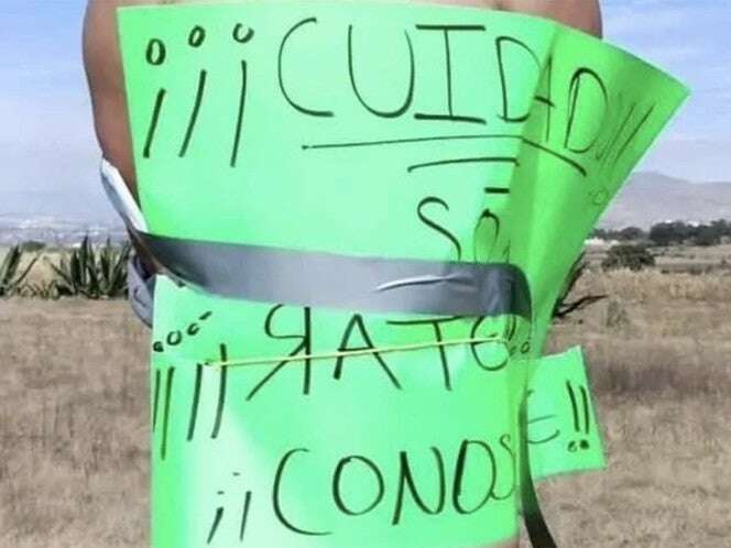 'Cuidado, soy ratero, conóceme'; así exhiben a sujeto acusado de robo