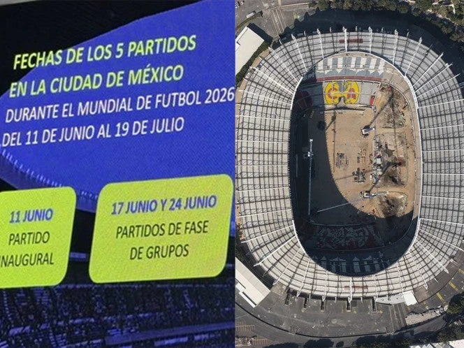 Las fechas de los partidos en la CDMX del Mundial 2026