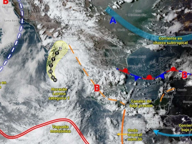 Clima en México hoy 4 de septiembre: Se esperan lluvias, rayos, trombas marinas... por ‘Lorena’ y monzón
