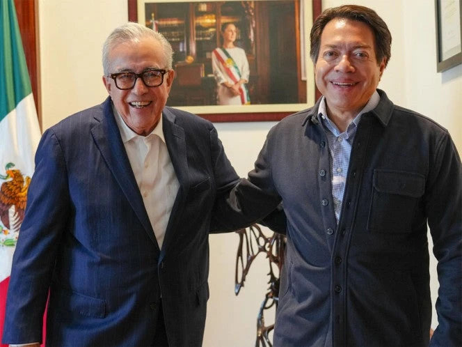 Rubén Rocha Moya y Mario Delgado revisan proyectos de infraestructura educativa para Sinaloa