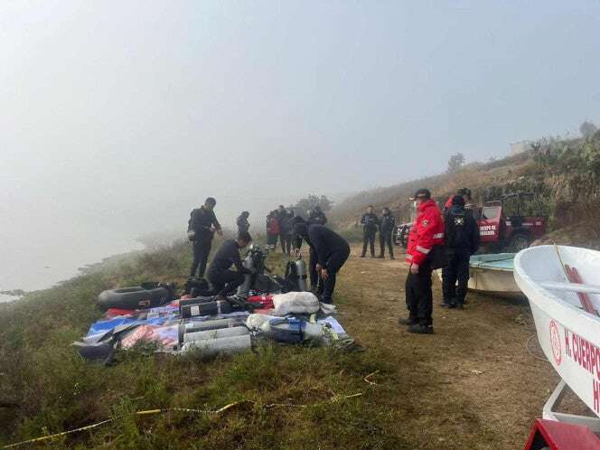 Confirman muerte de 4 náufragos de lancha en presa de Hidalgo