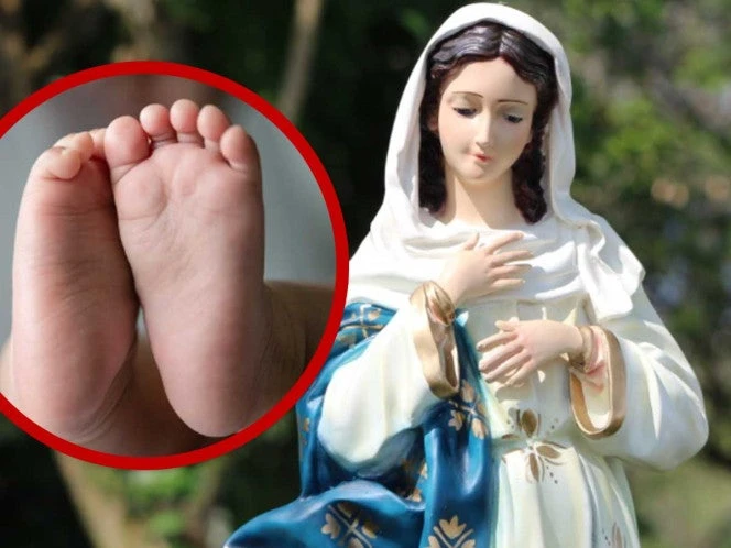Bebé arrastrado por la corriente es hallado con vida junto a figura de la virgen