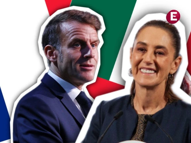 Sheinbaum reúne Emmanuel Macron, presidente Francia, Palacio Nacional