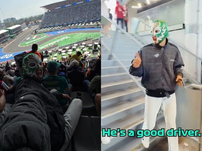 George Russell pasa desapercibido en tribunas del GP de México 2025