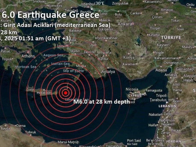 Fuerte sismo de 6.1 sacude Grecia