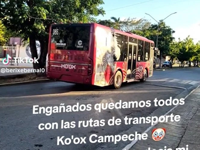 Caos y rechazo ciudadano marcan estreno del transporte Ko'ox en Campeche