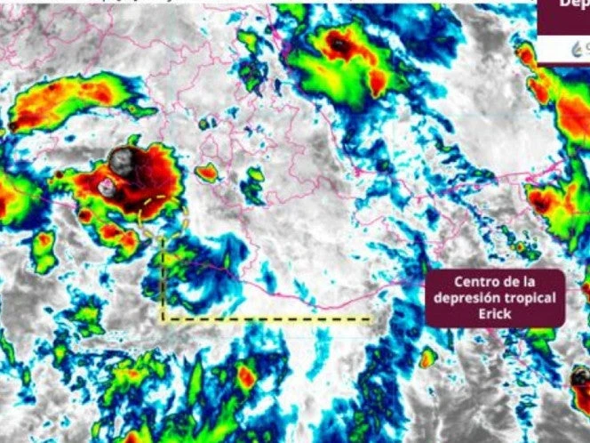 ‘Erick’ ya es depresión tropical sobre Guerrero