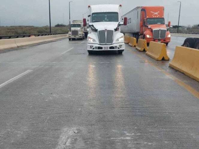 Cierran puentes internacionales en Tamaulipas y Nuevo León por ‘hielo negro’