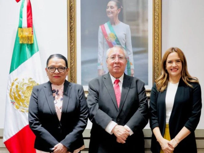 Rosa Icela Rodríguez se reúne con Alberto Barranco, embajador de México en el Vaticano 