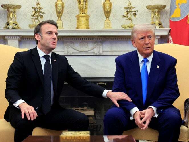 Macron espera haber 'convencido' a Trump de librar a la UE de los aranceles