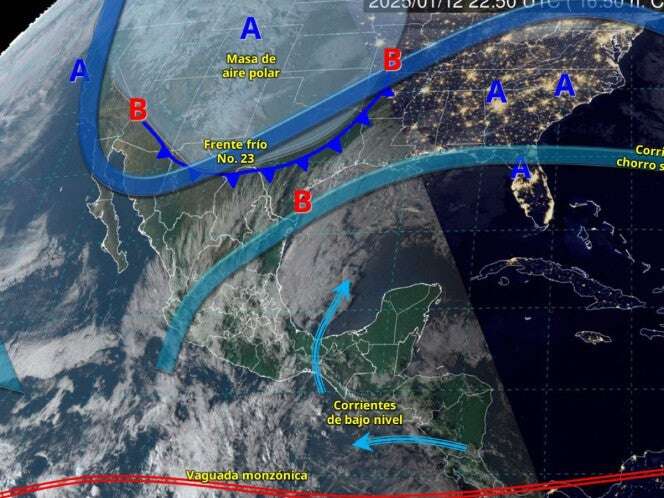 Clima en México este 13 de enero de 2025: Llega el frente frío 23 