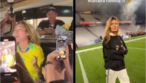Karol G chega ao Brasil, visita estádio do Corinthians e atende fãs