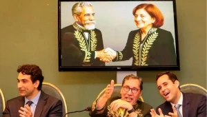 Imagem de IA mostra Machado de Assis dando boas-vindas para Miriam Leitão, 12ª mulher da ABL