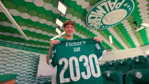 Palmeiras anuncia renovação com Giay até 2030: ‘Adaptado ao clube’