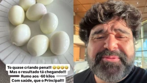 Cantor Fabiano Menotti compartilha marmita fitness e brinca: ‘Me tornei maromba’